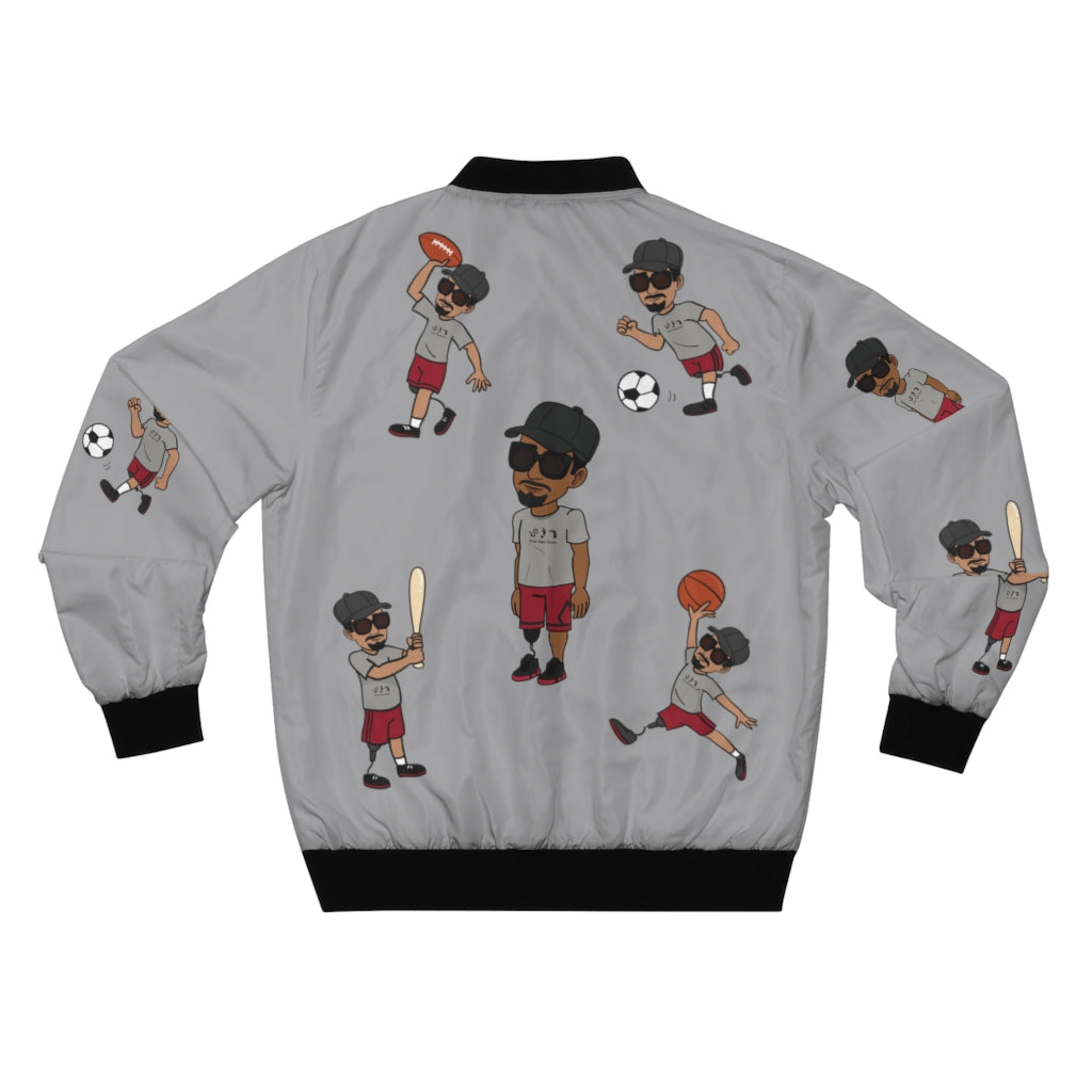 Five Toes Down Sports Men's Bomber Jacket Grey