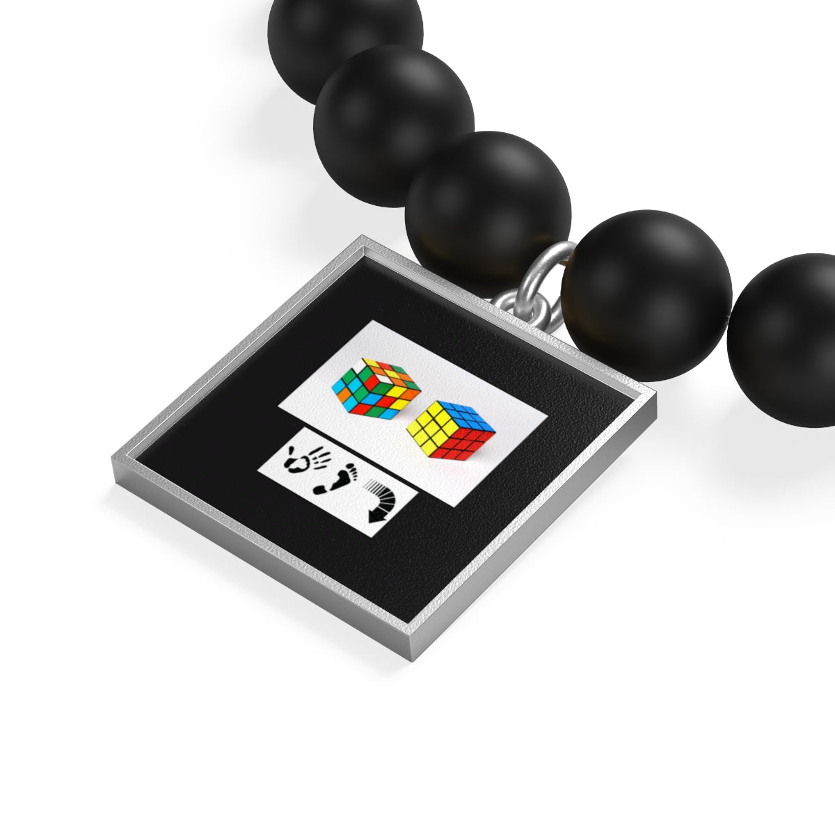 Five Toes Down Cube Matte Onyx Bracelet