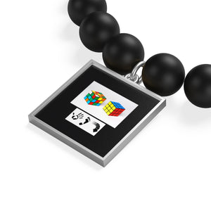 Five Toes Down Cube Matte Onyx Bracelet