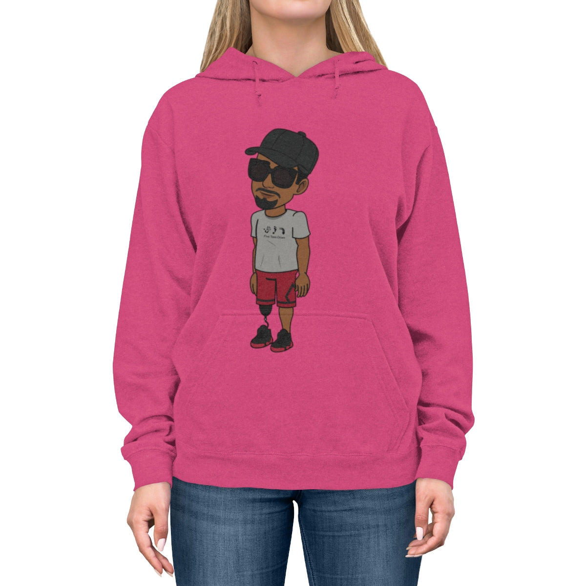 Five Toes Down Henry Amputee Unisex Lightweight Hoodie