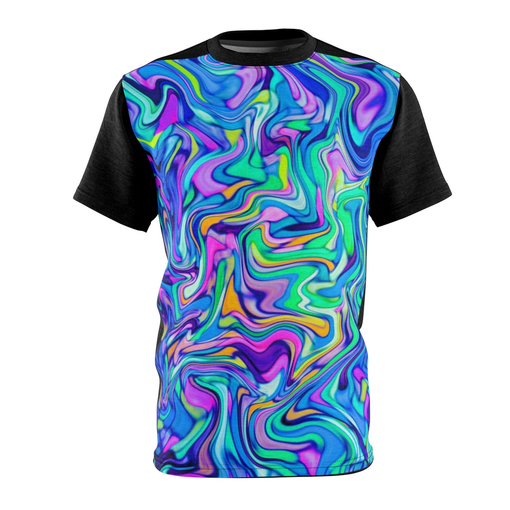 Five Toes Down Neon Ocean Unisex Cut & Sew Tee