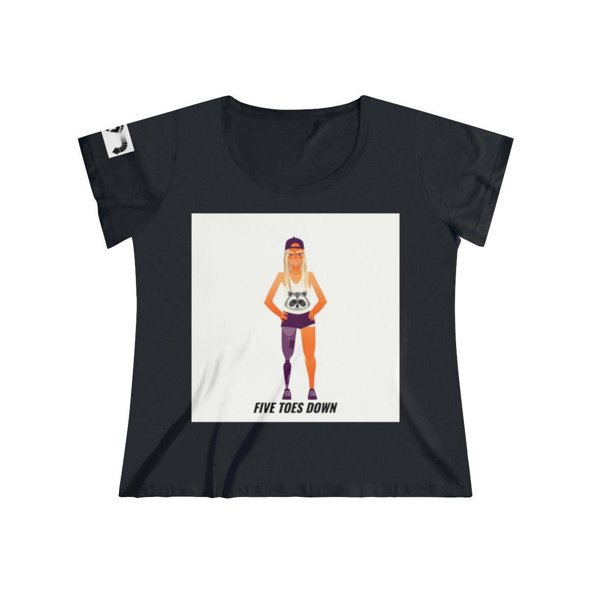 Five Toes Down Female Women's Curvy Tee