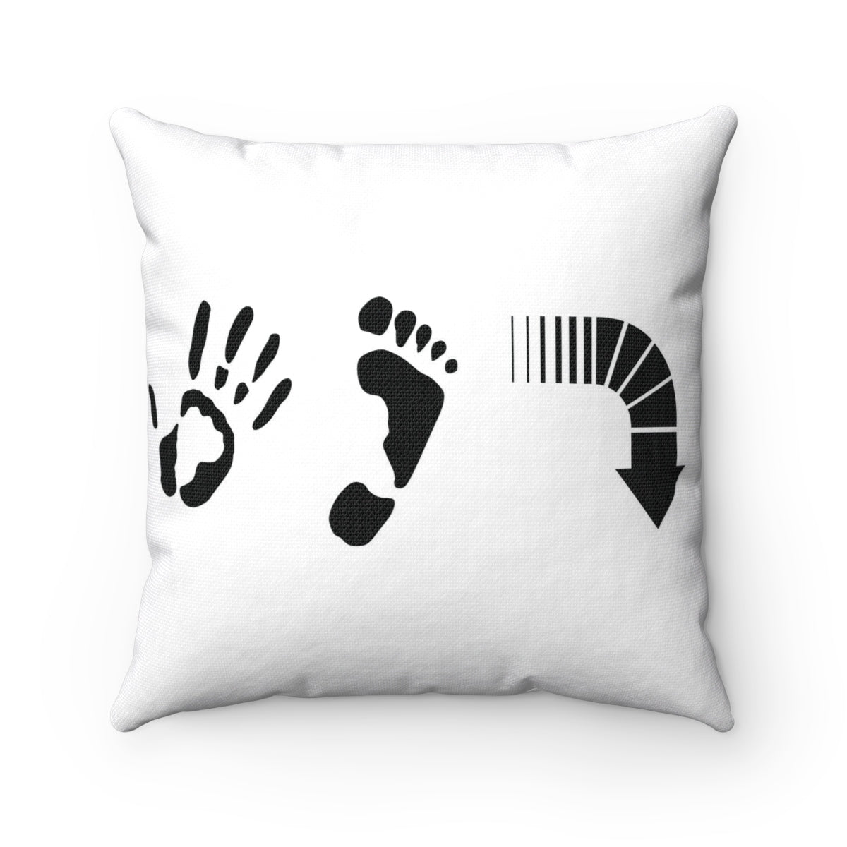 Five Toes Down Spun Polyester Square Pillow