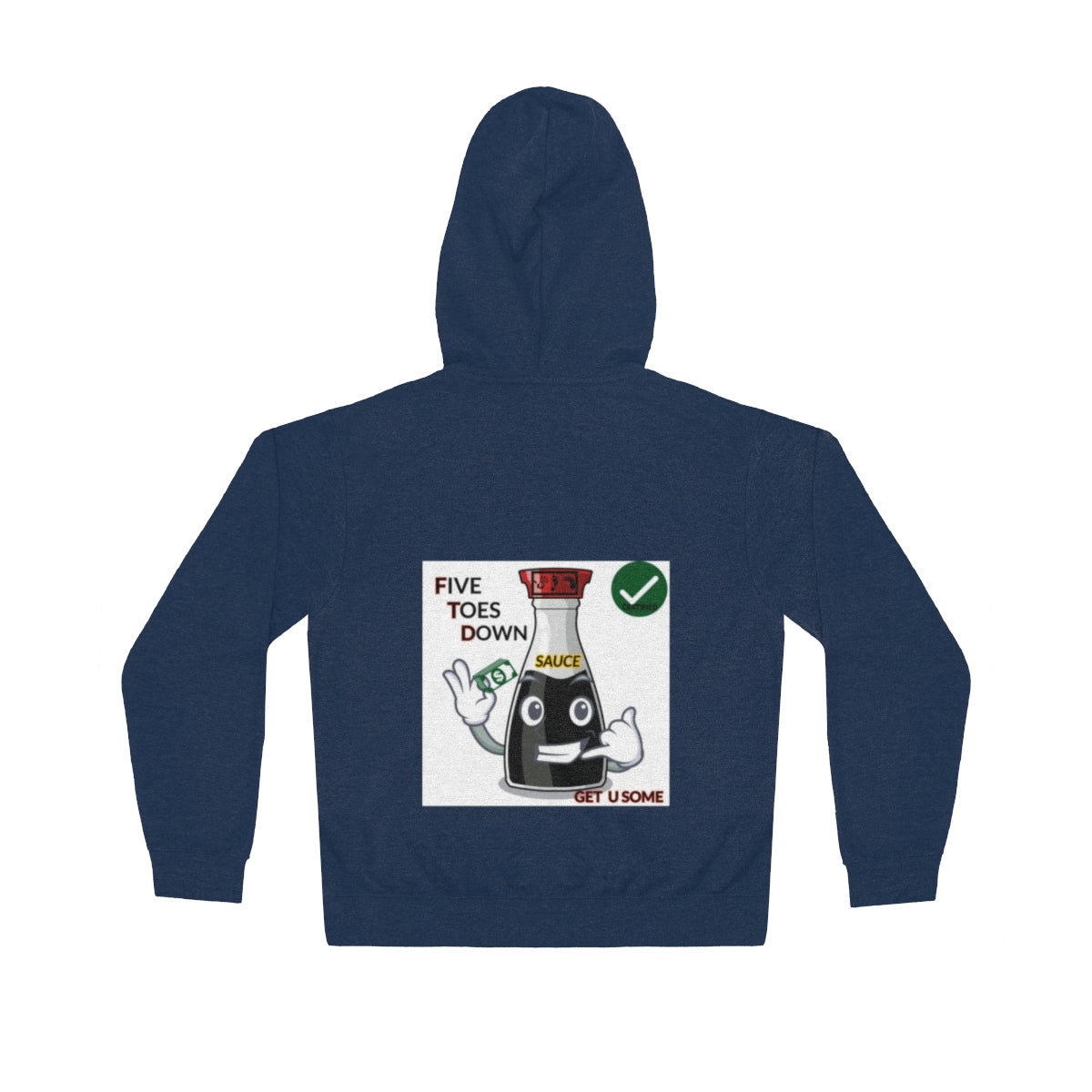 Five Toes Down Sauce Unisex Lightweight Hoodie(Back)