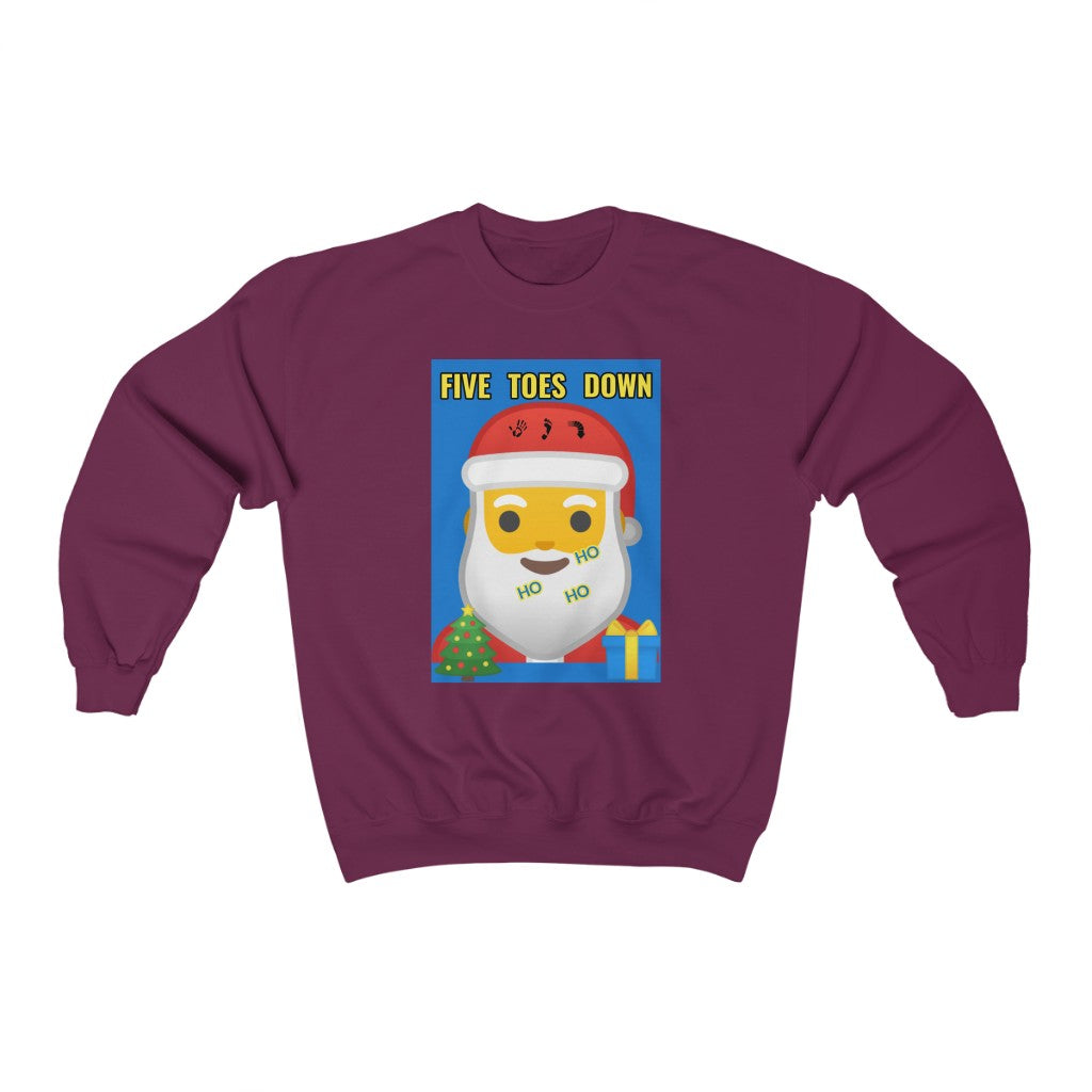 Five Toes Down Santa Christmas Unisex Heavy Blend Sweatshirt