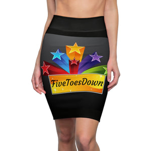 Five Toes Down Stars Women's Pencil Skirt