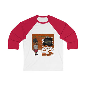 Five Toes Down Kick Down Wall Unisex 3/4 Sleeve Baseball Tee