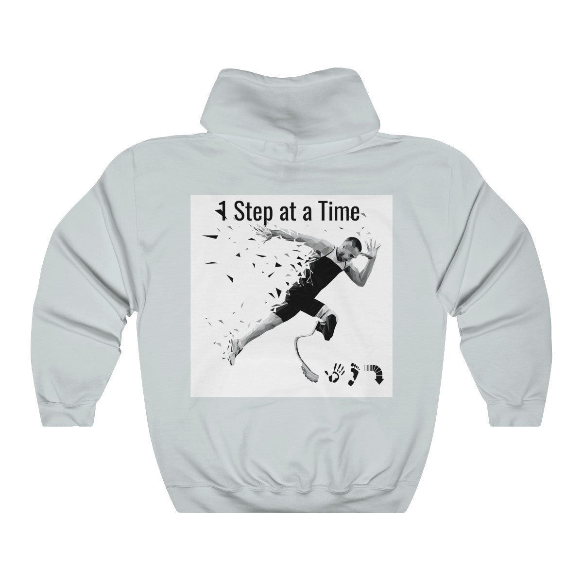 Five Toes Down (Back) 1 Step Unisex Hooded Sweatshirt