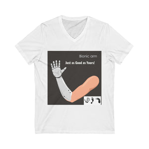 Five Toes Down Bionic Arm Unisex V-Neck Tee