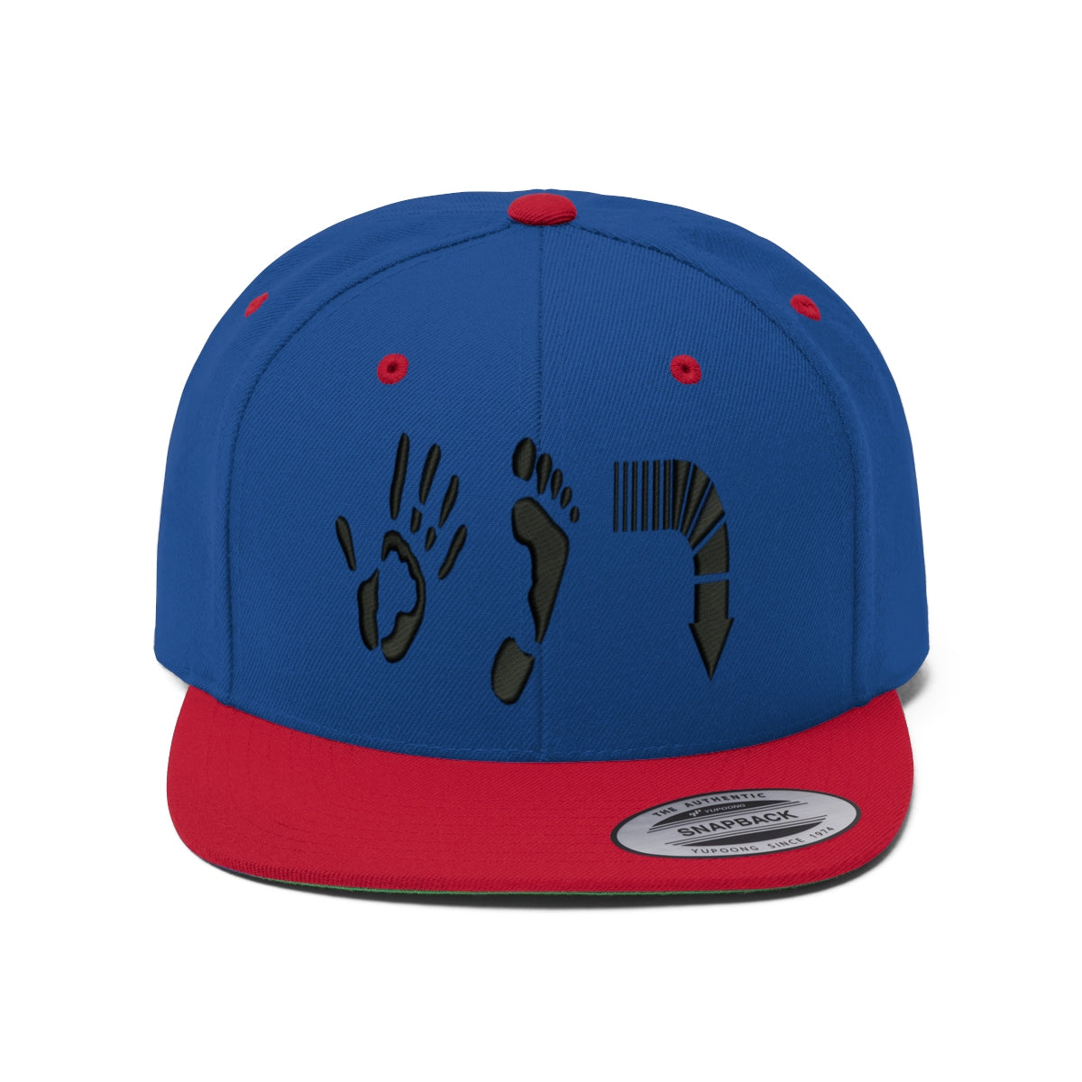 Five Toes Down Unisex Flat Bill Hat Embroidered