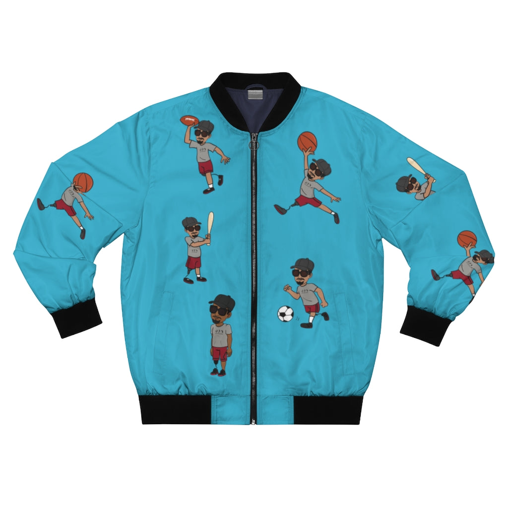 Five Toes Down Sports Men's Bomber Jacket Teal