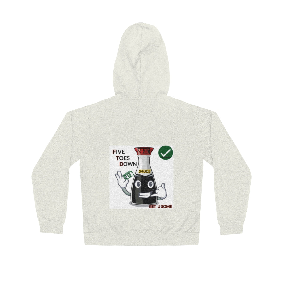 Five Toes Down Sauce Unisex Lightweight Hoodie(Back)