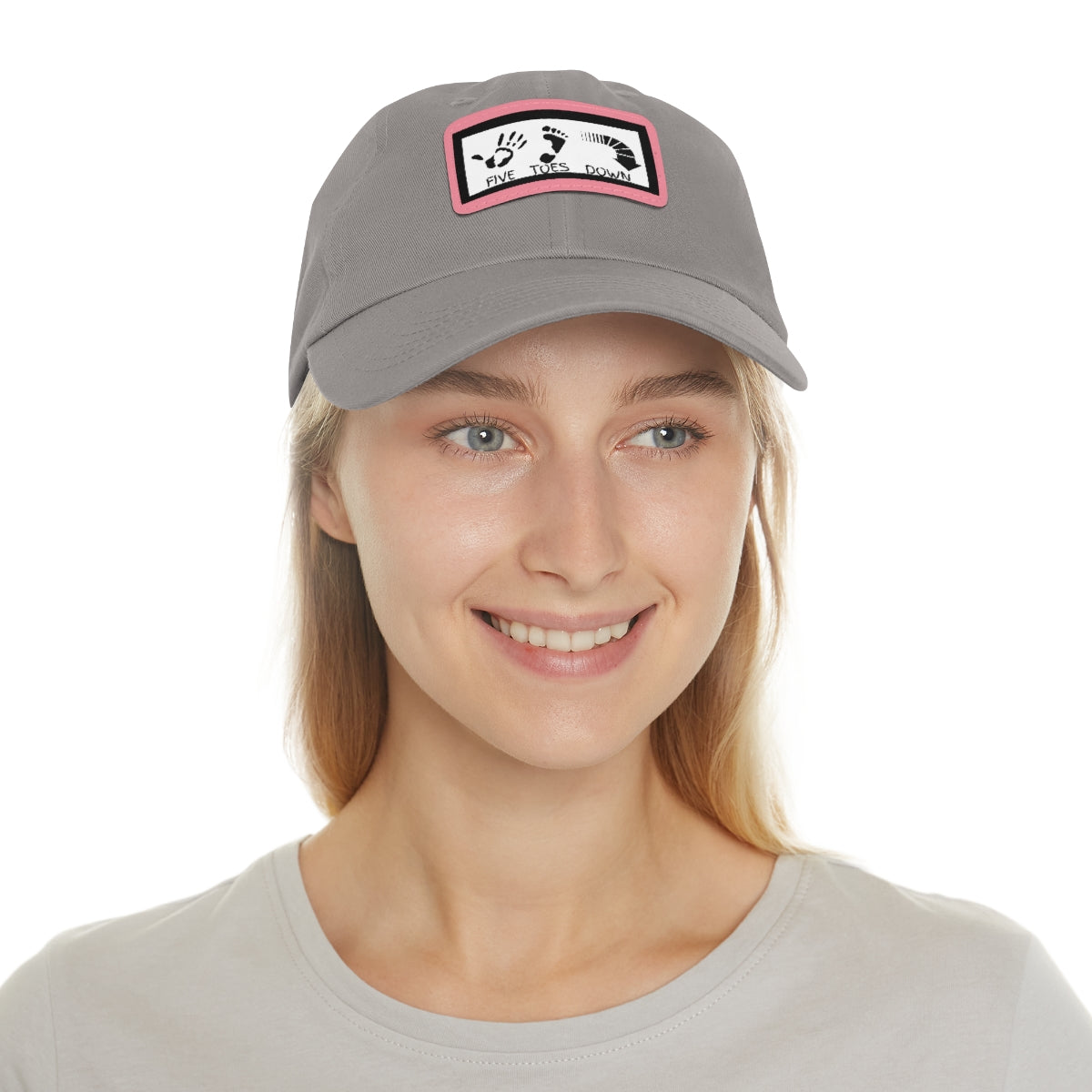 Five Toes Down Logo Hat with Leather Patch