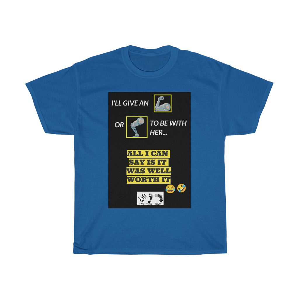 Five Toes Down Arm or Leg Unisex Tee