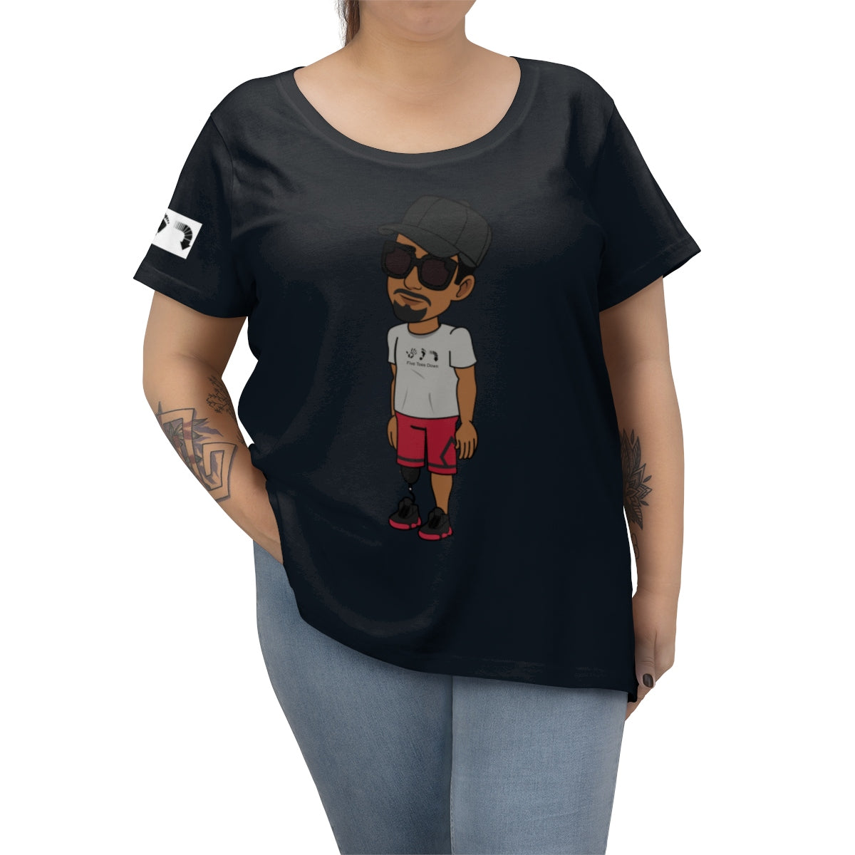 Five Toes Down Henry Women's Curvy Tee