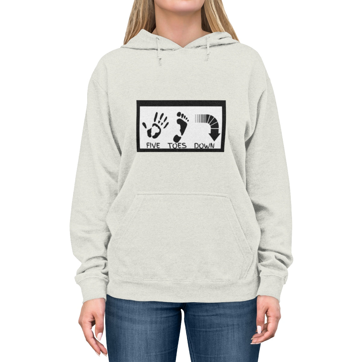 Five Toes Down Logo Unisex Lightweight Hoodie