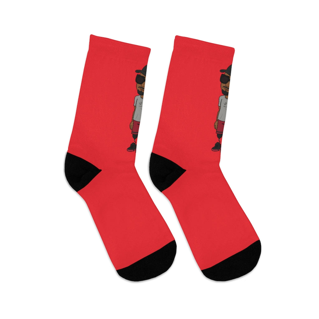 Five Toes Down Henry The Amputee Socks red