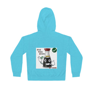 Five Toes Down Sauce Unisex Lightweight Hoodie(Back)