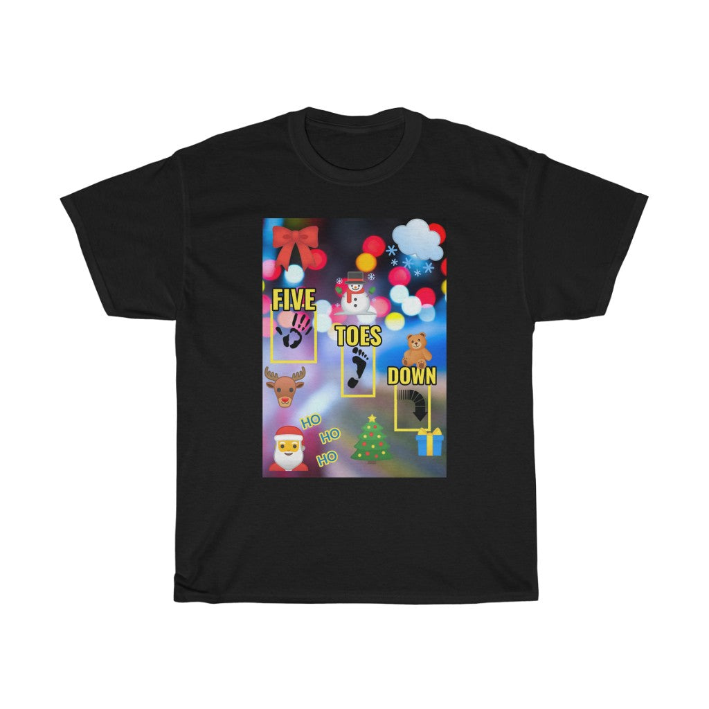 Five Toes Down Logo Christmas Unisex Tee