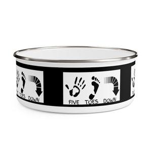 Five Toes Down Enamel Bowl Blk