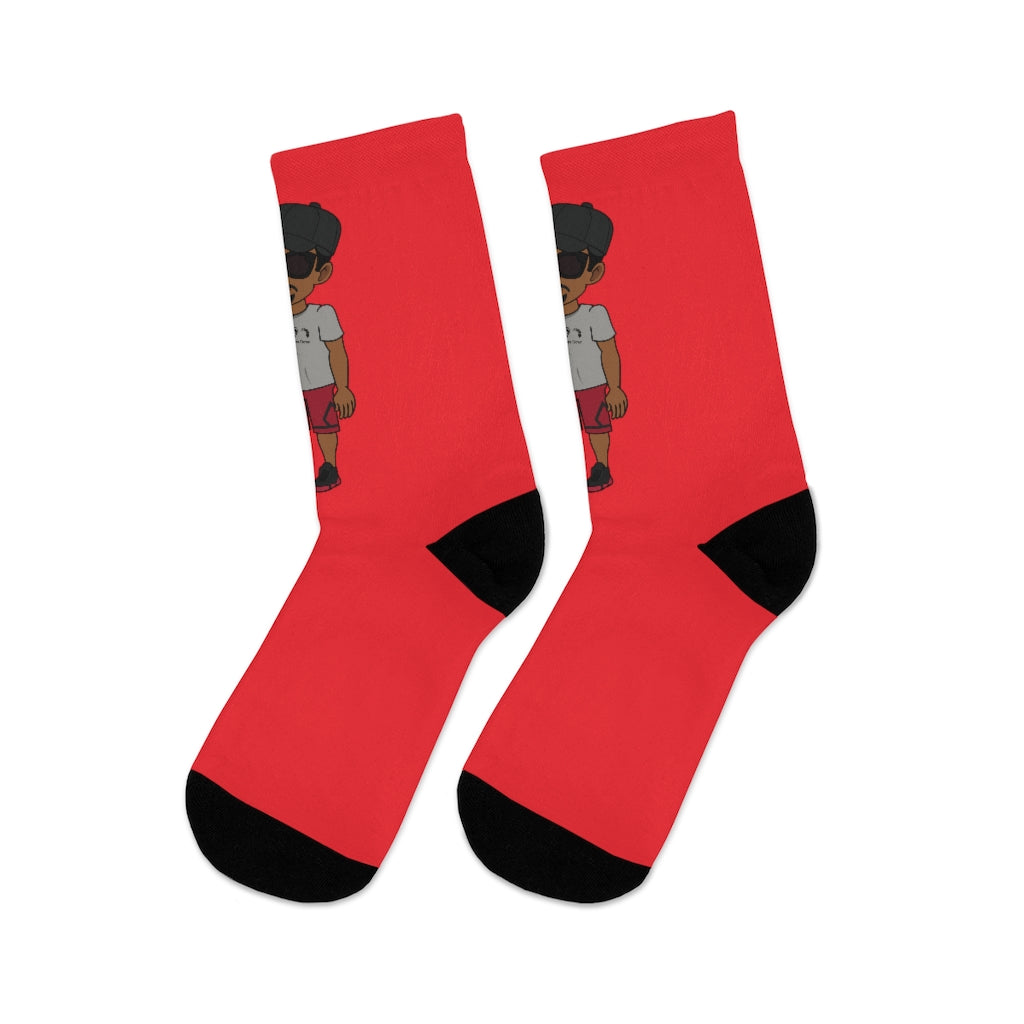 Five Toes Down Henry The Amputee Socks red