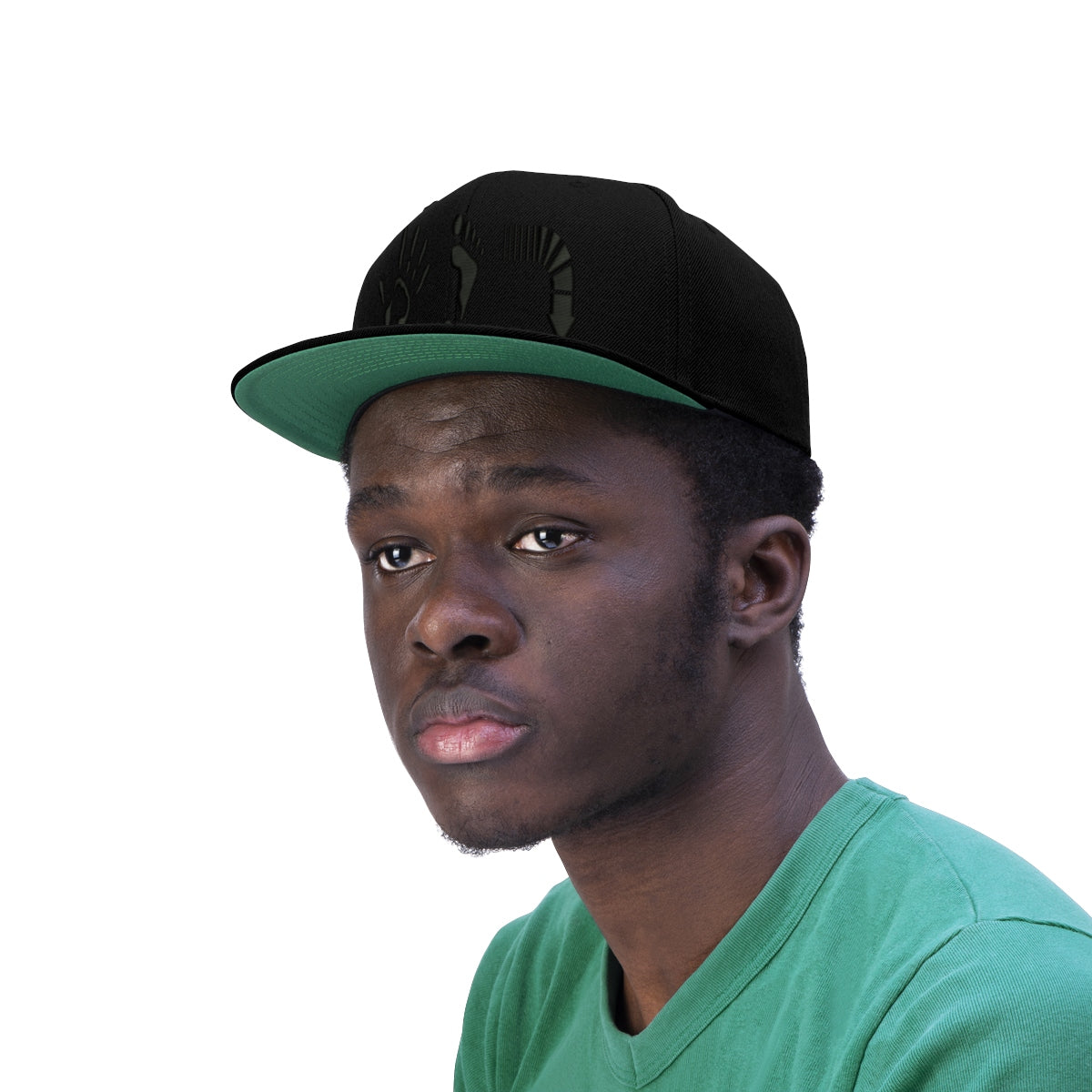 Five Toes Down Unisex Flat Bill Hat Embroidered