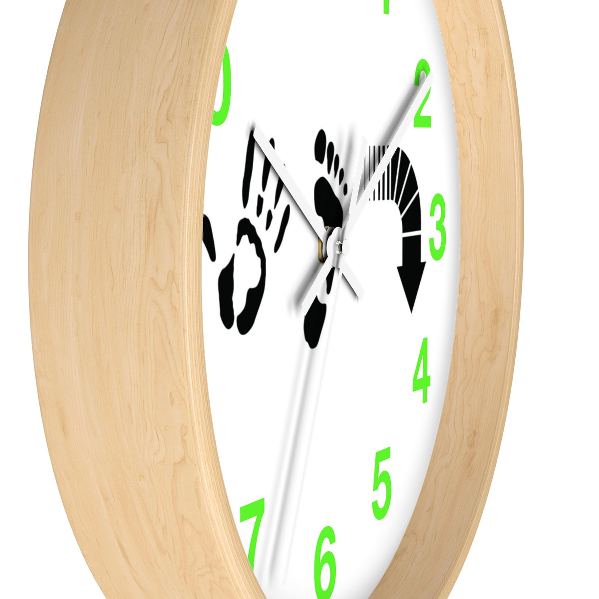 Five Toes Down Wall clock