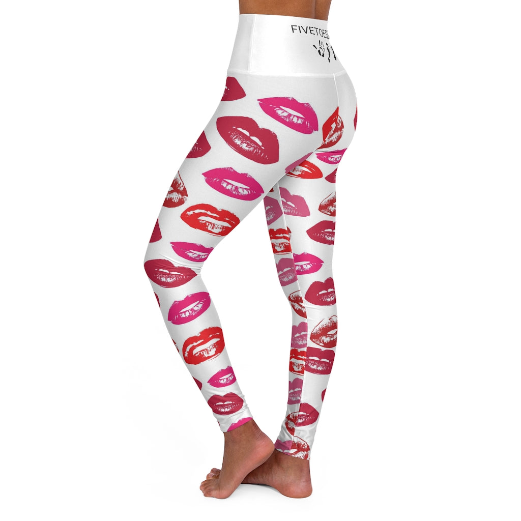 Five Toes Down Kisses High Waisted Yoga Leggings