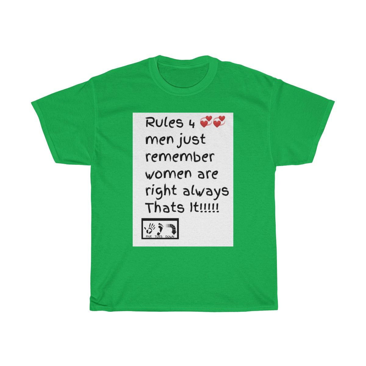 Five Toes Down Rules 4 Love Unisex Tee