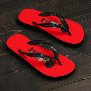 Five Toes Down Henry Unisex Flip-Flops Red