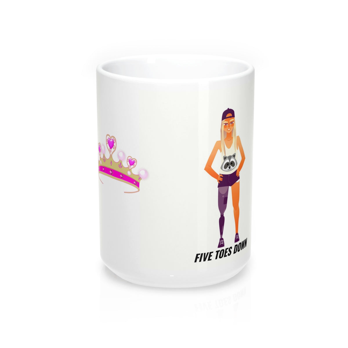 Five Toes Down Female Amputee Mugs