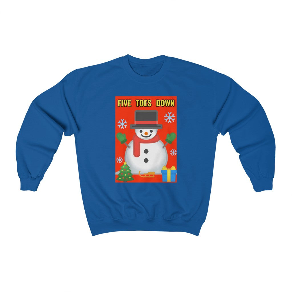 Five Toes Down Snowman Christmas Unisex Heavy Blend Sweatshirt