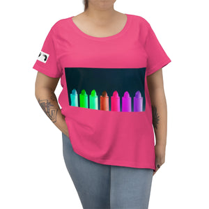 Five Toes Down Lipstick Women's Curvy Tee