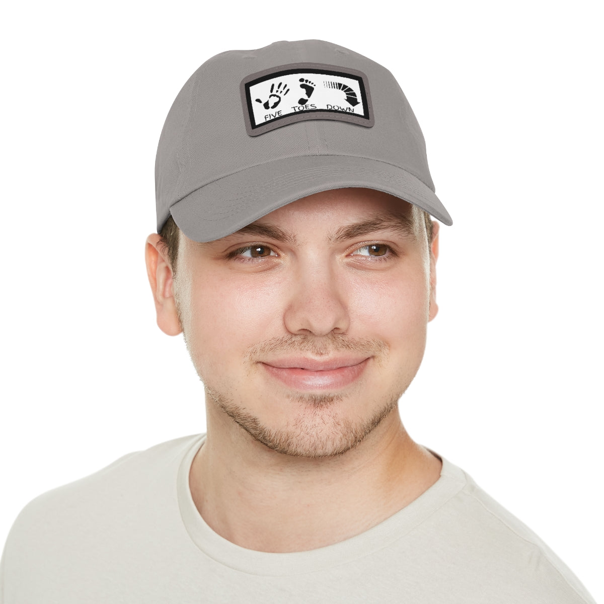 Five Toes Down Logo Hat with Leather Patch