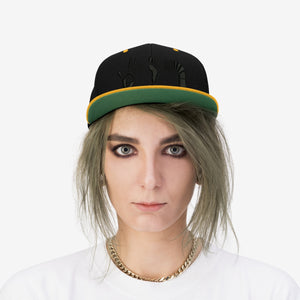 Five Toes Down Unisex Flat Bill Hat Embroidered