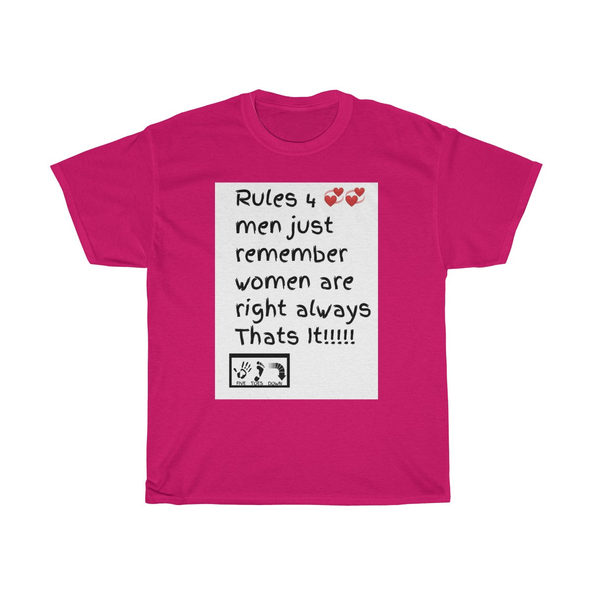 Five Toes Down Rules 4 Love Unisex Tee