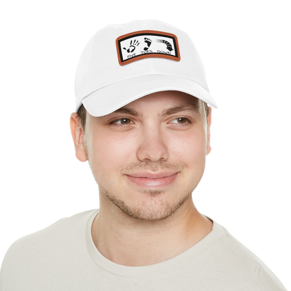 Five Toes Down Logo Hat with Leather Patch