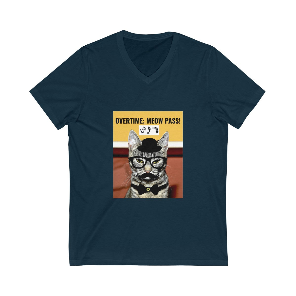Five Toes Down Meow Pass Unisex V-Neck Tee