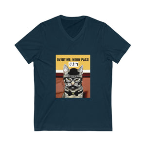 Five Toes Down Meow Pass Unisex V-Neck Tee