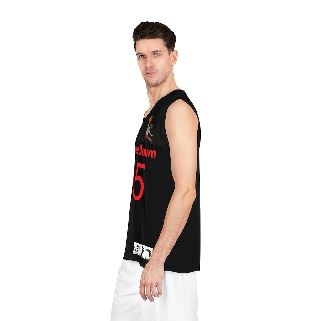 Five Toes Down Air Amputee Basketball Jersey Blk/Red