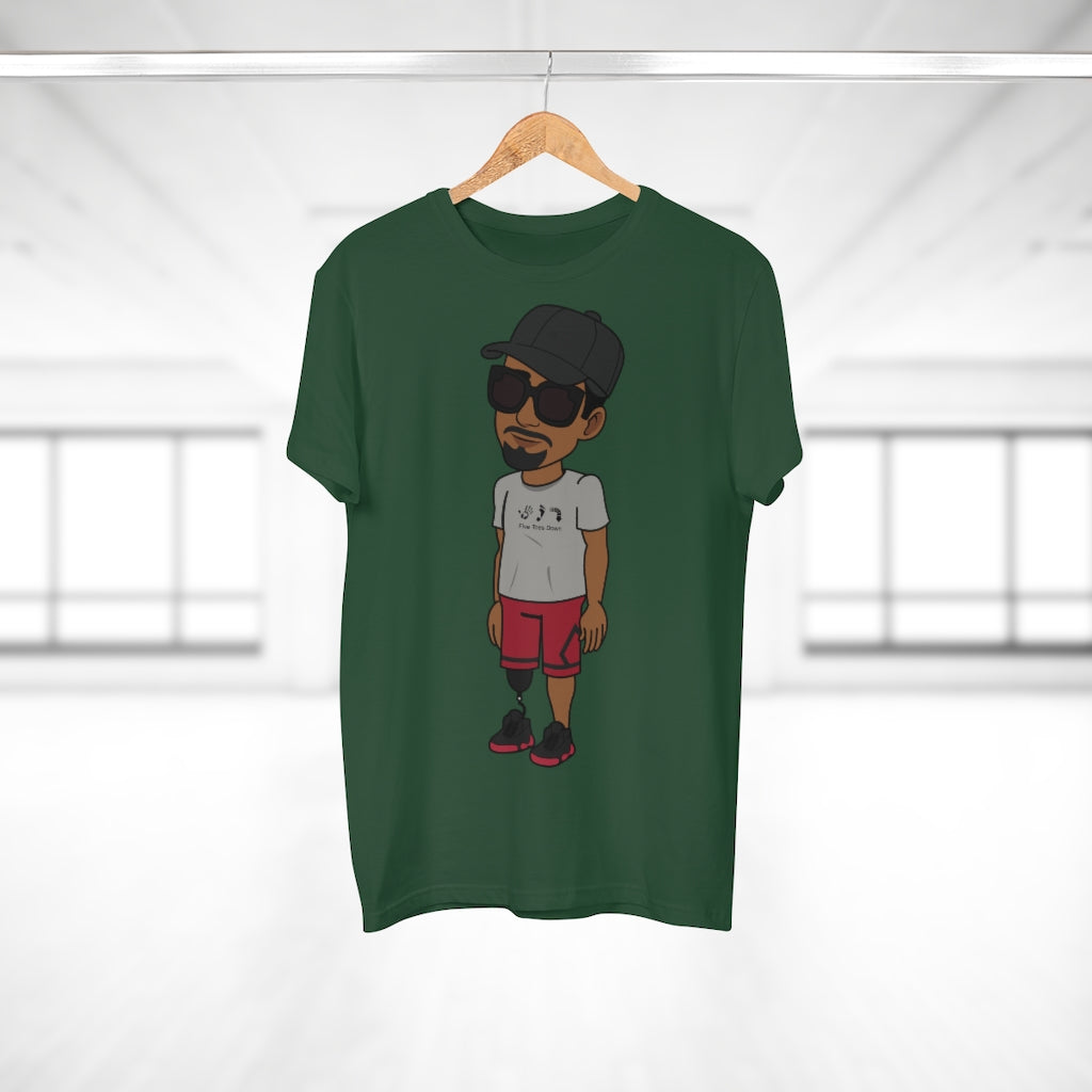 Five Toes Down Henry the Amputee Single Jersey Men's T-shirt