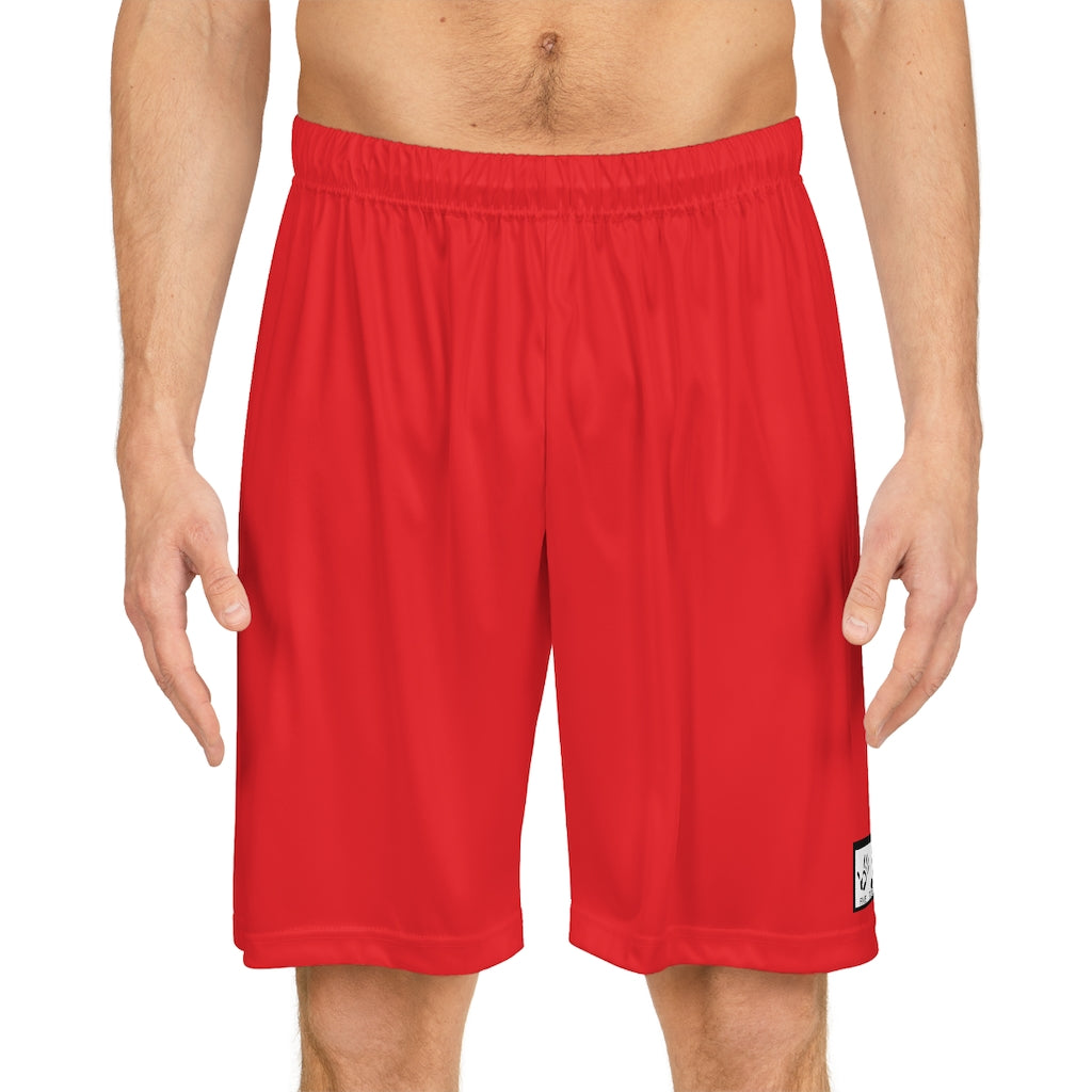 Five Toes Down Basketball Shorts Red