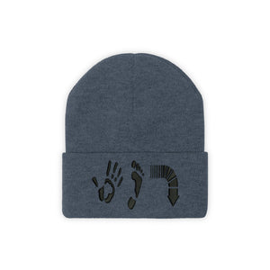 Five Toes Down Knit Beanie Embroidered