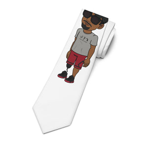 Five Toes Down Henry the Amputee Necktie white