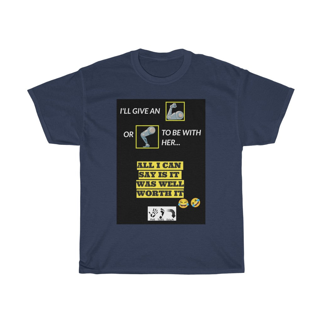 Five Toes Down Arm or Leg Unisex Tee