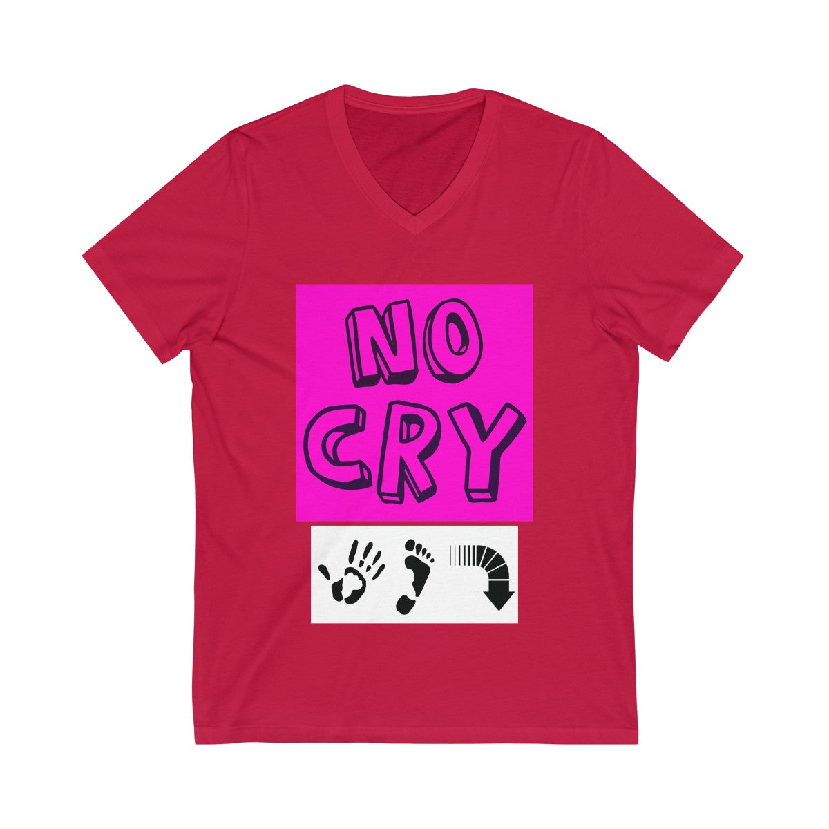 Five Toes Down No Cry Unisex V-Neck Tee
