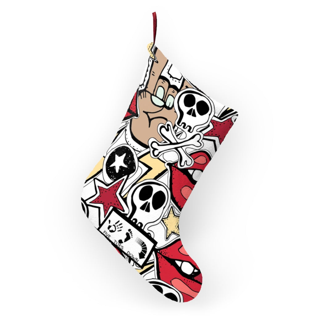Five Toes Down Skull Christmas Stockings