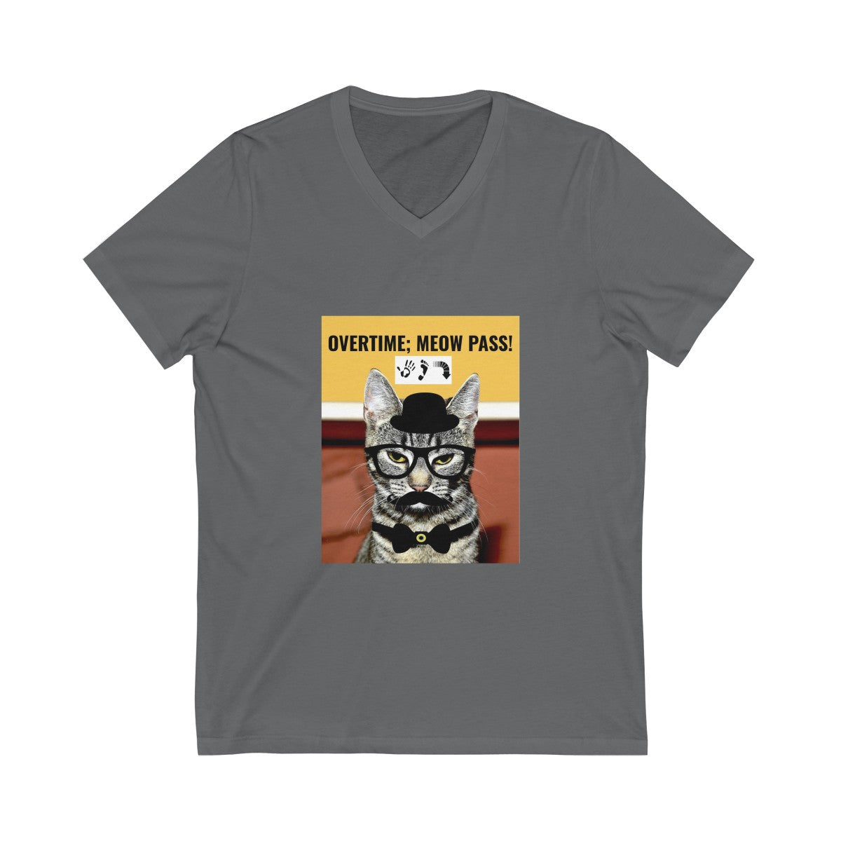 Five Toes Down Meow Pass Unisex V-Neck Tee