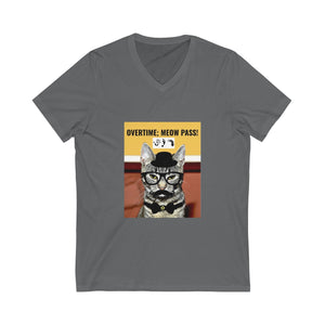 Five Toes Down Meow Pass Unisex V-Neck Tee
