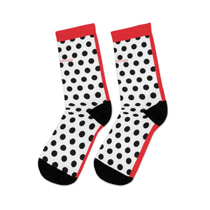 Five Toes Down Polka Dot Socks Red